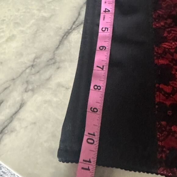 Charman Waist Trainer Corset Body Cincher Shapewear Black Red Satin Lace XL - Picture 7 of 8